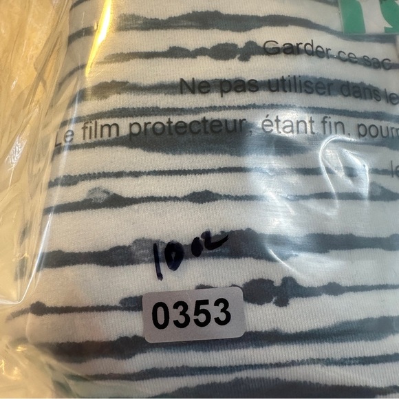 Pact NEW Tie-Dye Stripe Fit & Flare Dress Large Back Detail White Organic Cotton - Picture 11 of 11